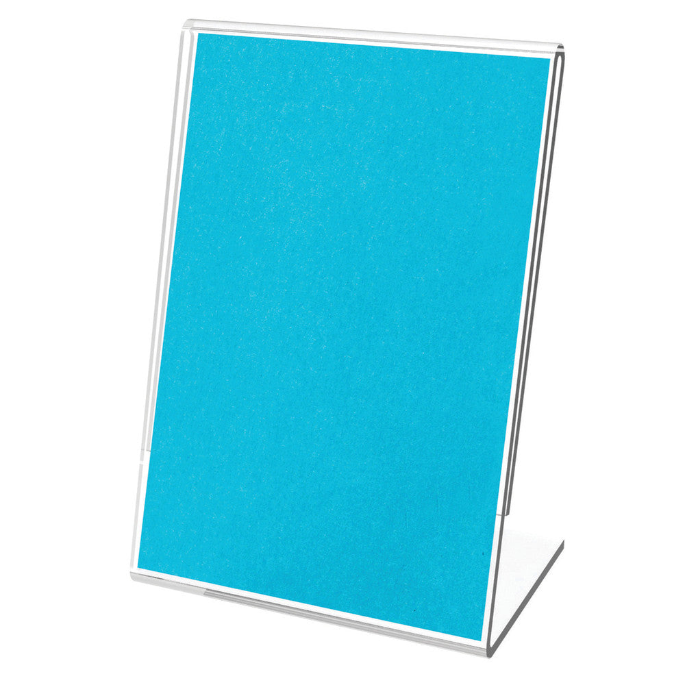 Deflecto Mini Tabletop Sign Holder, 2 1/8inH x 1 1/2inW x 1inD, Clear, Pack Of 10