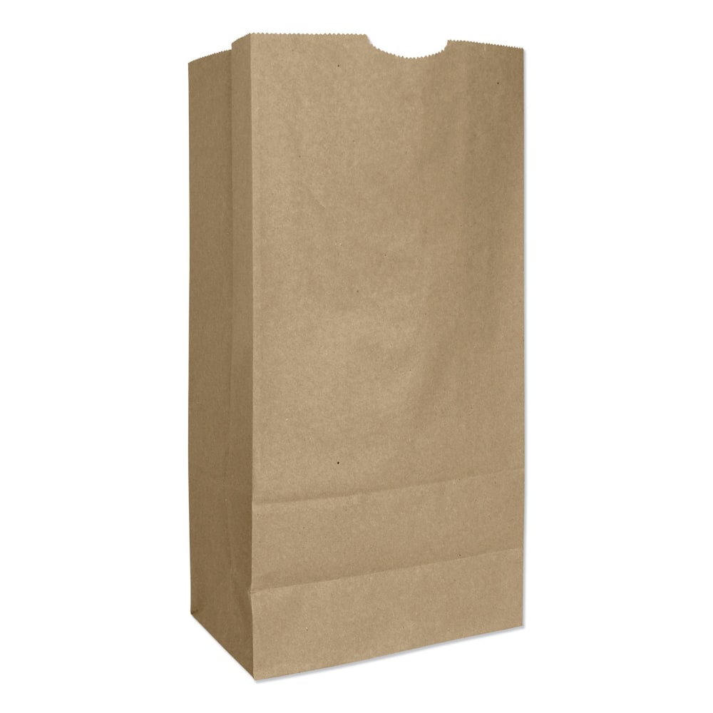 General Grocery Paper Bags, 16inH x 7-3/4inW x 4-13/16inD, Kraft Brown, Pack Of 500 Bags