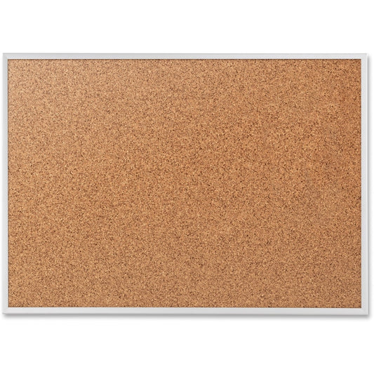 Quartet Classic Cork Bulletin Board, 36in x 48in, Aluminum Frame With Silver Finish