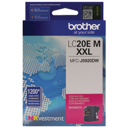 Brother LC20 Magenta Extra-High-Yield Ink Cartridge, LC20EM