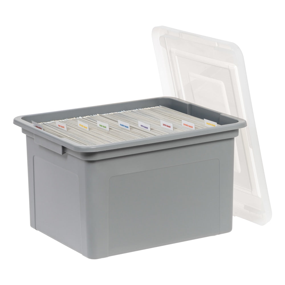 Iris 32 Qt Plastic Letter Sized File Box