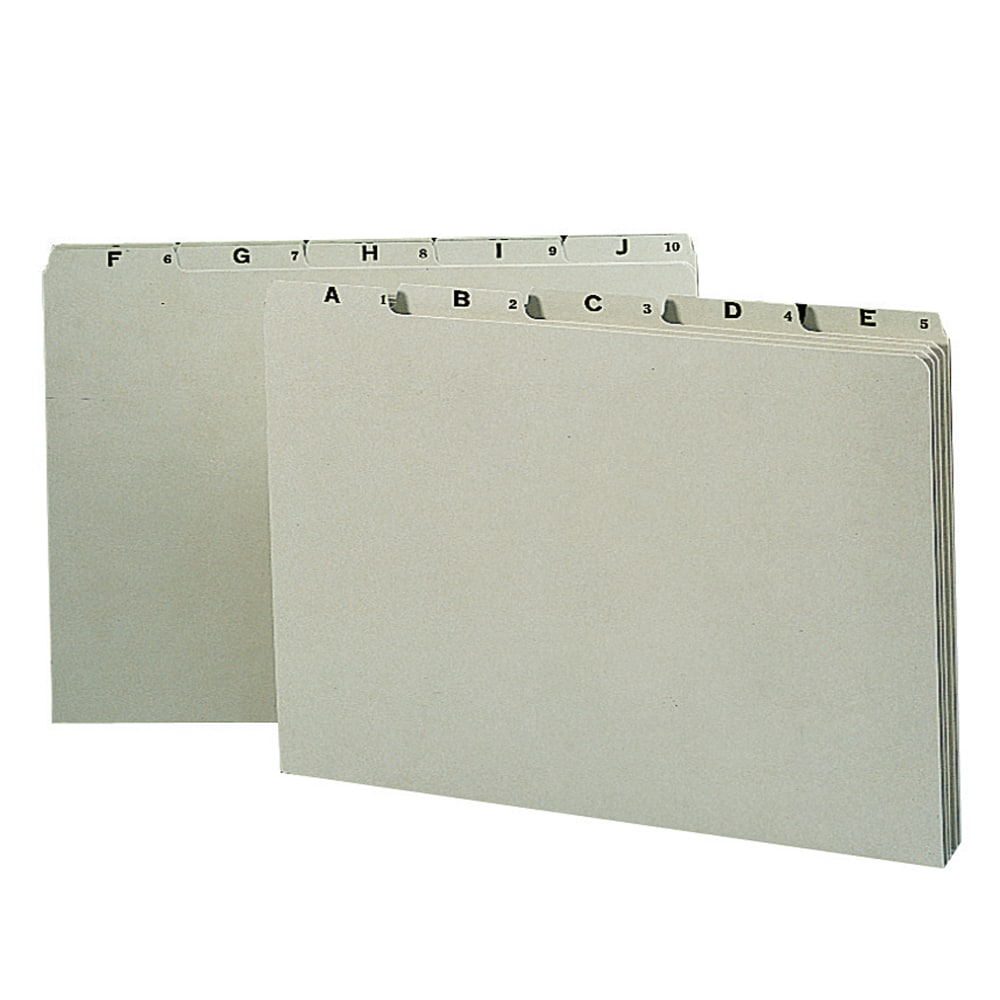 Smead Preprinted Pressboard A-Z File Guide, Legal Size, 100% Recycled, Green
