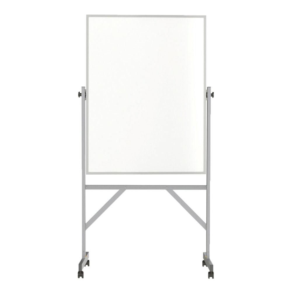 Ghent Reversible Dry-Erase Whiteboard, 48in x 36in, Aluminum Frame With Silver Finish