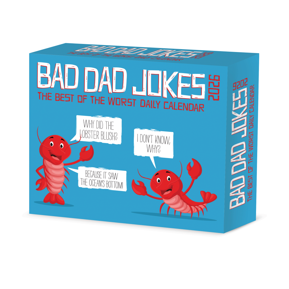 2026 Willow Creek Press Page-A-Day Daily Desk Calendar, 6-1/4in x 5-1/2in, Bad Dad Jokes, January To December, 53942
