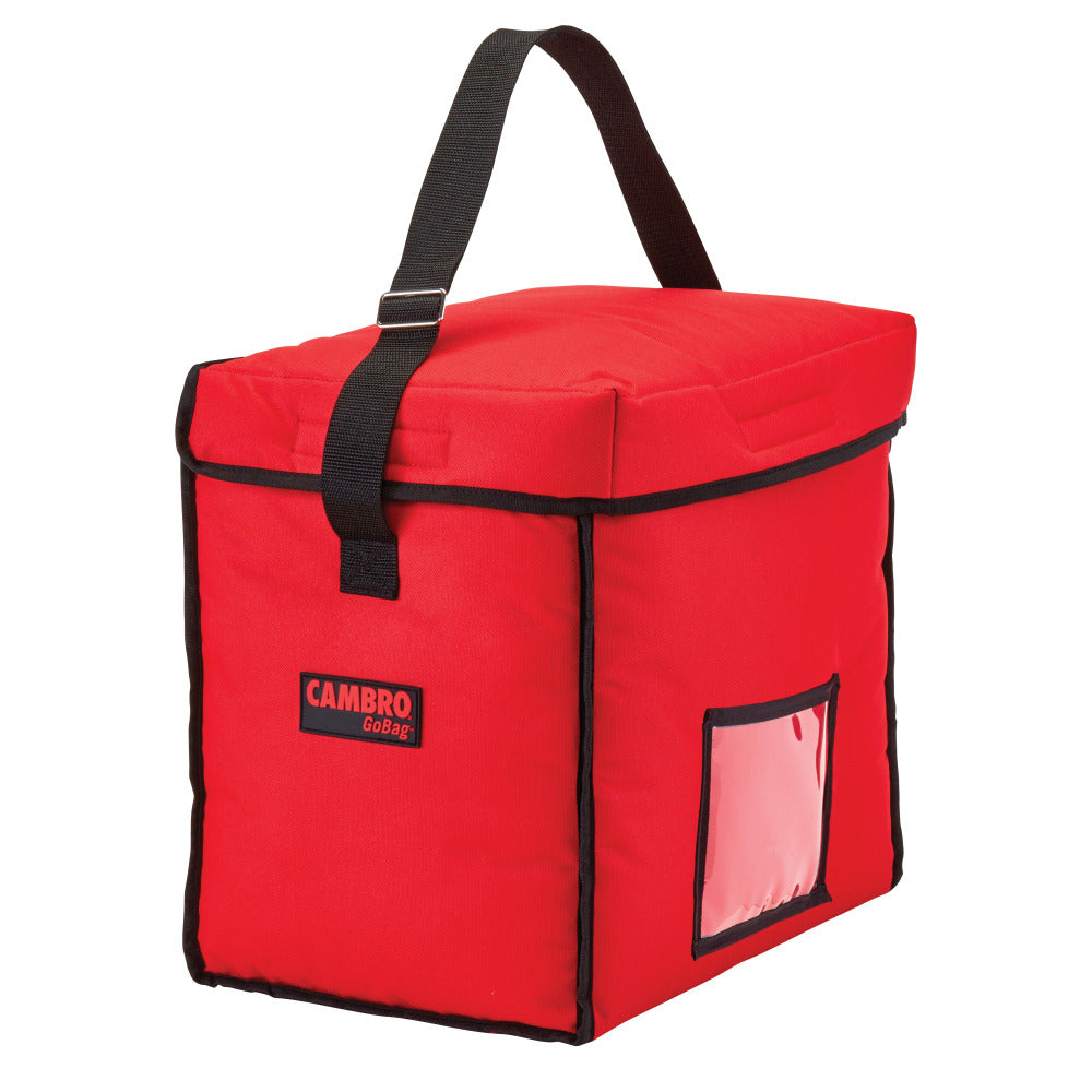Cambro Delivery GoBags, 13in x 9in x 13in, Red, Set Of 4 GoBags