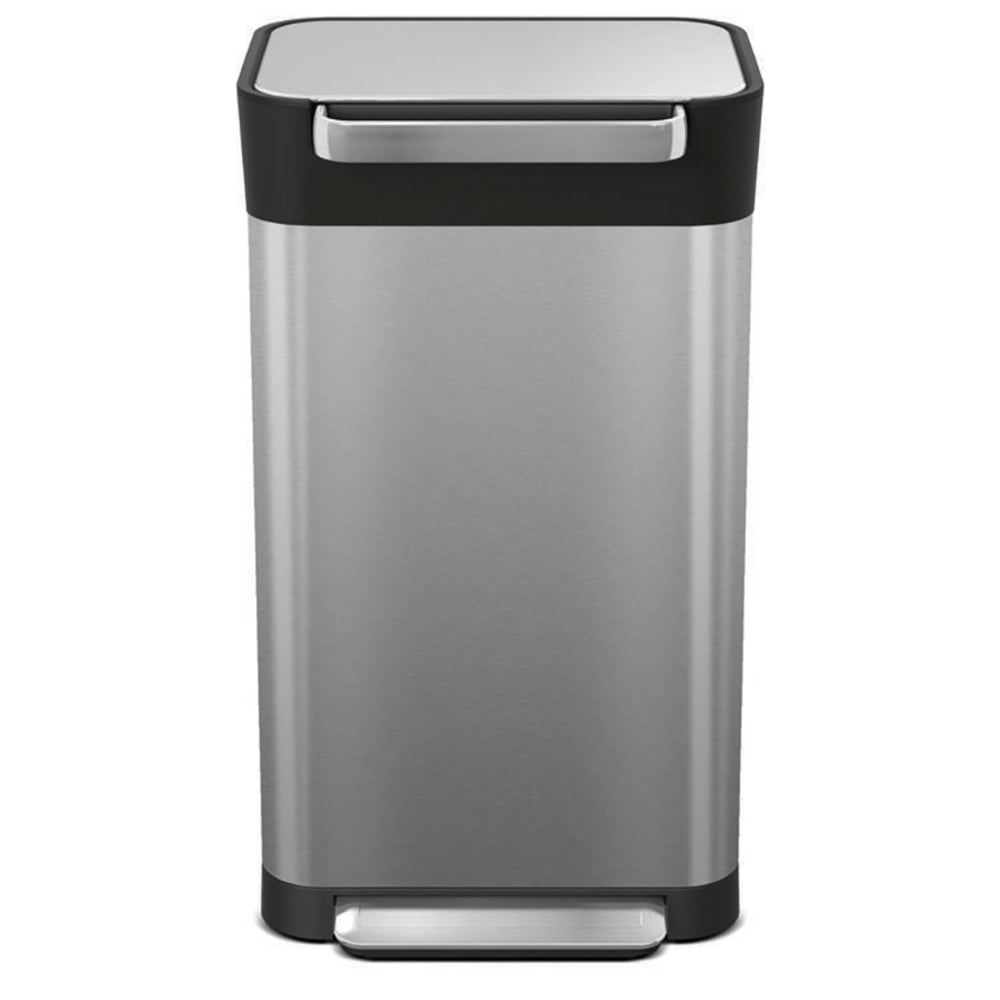 Joseph Joseph Titan Steel Trash Compactor, 24 Gallons, Silver
