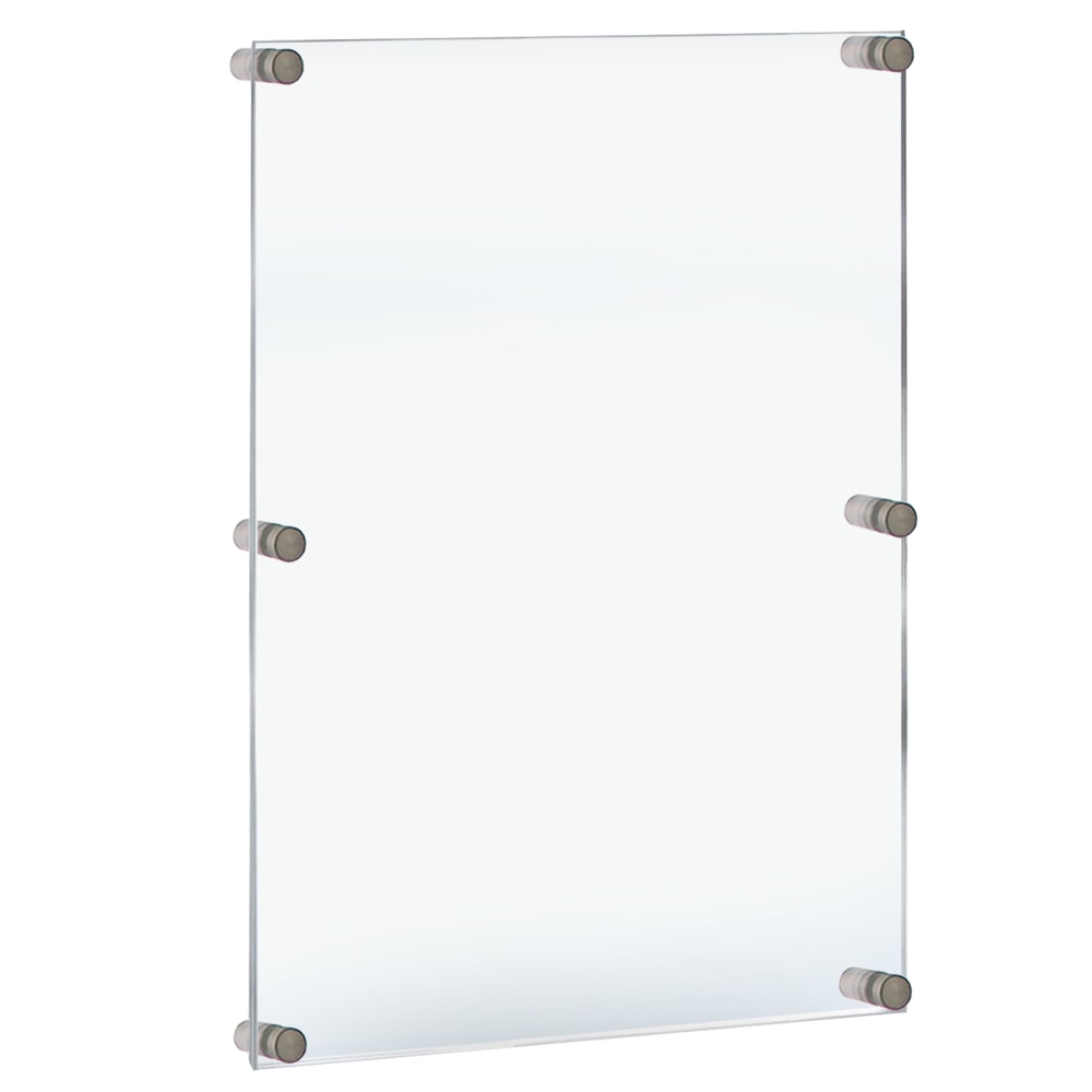Azar Displays Standoff Acrylic Sign Holder, 44inH x 34inW x 1/4inD, Clear