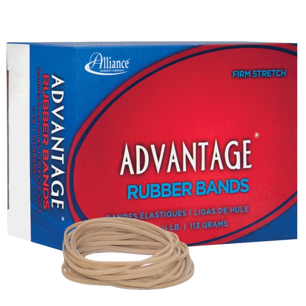 Alliance Rubber Advantage Rubber Bands, Size 18, 3in x 1/16in, Natural, Box Of 370