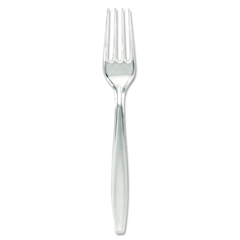 Dixie Heavyweight Plastic Forks, Clear, Pack Of 1,000 Forks