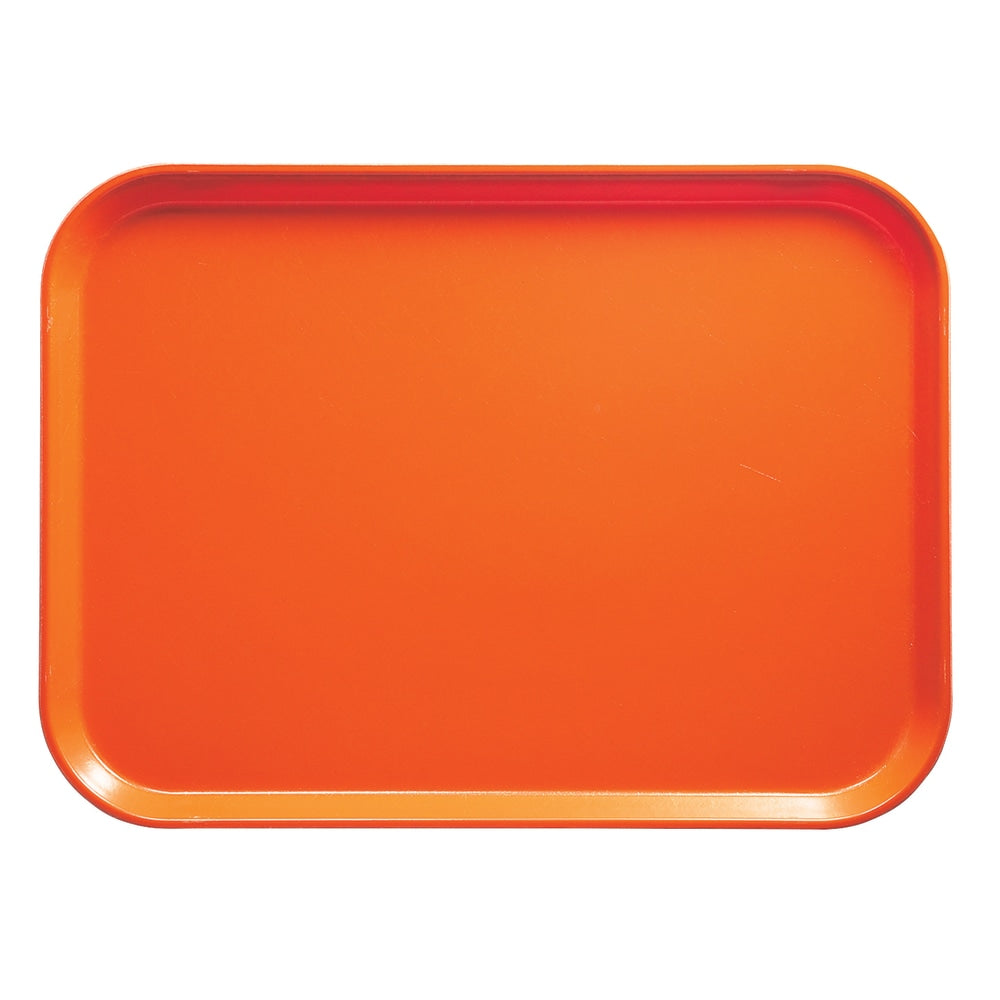 Cambro Camtray Rectangular Serving Trays, 14in x 18in, Citrus Orange, Pack Of 12 Trays