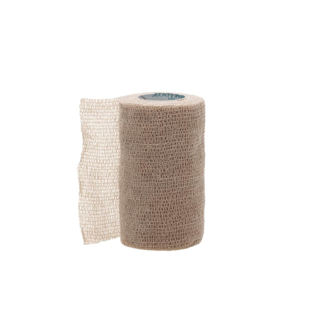 Medline CoFlex Sterile Latex Bandages, 4in x 5 Yd., Tan, Pack Of 20