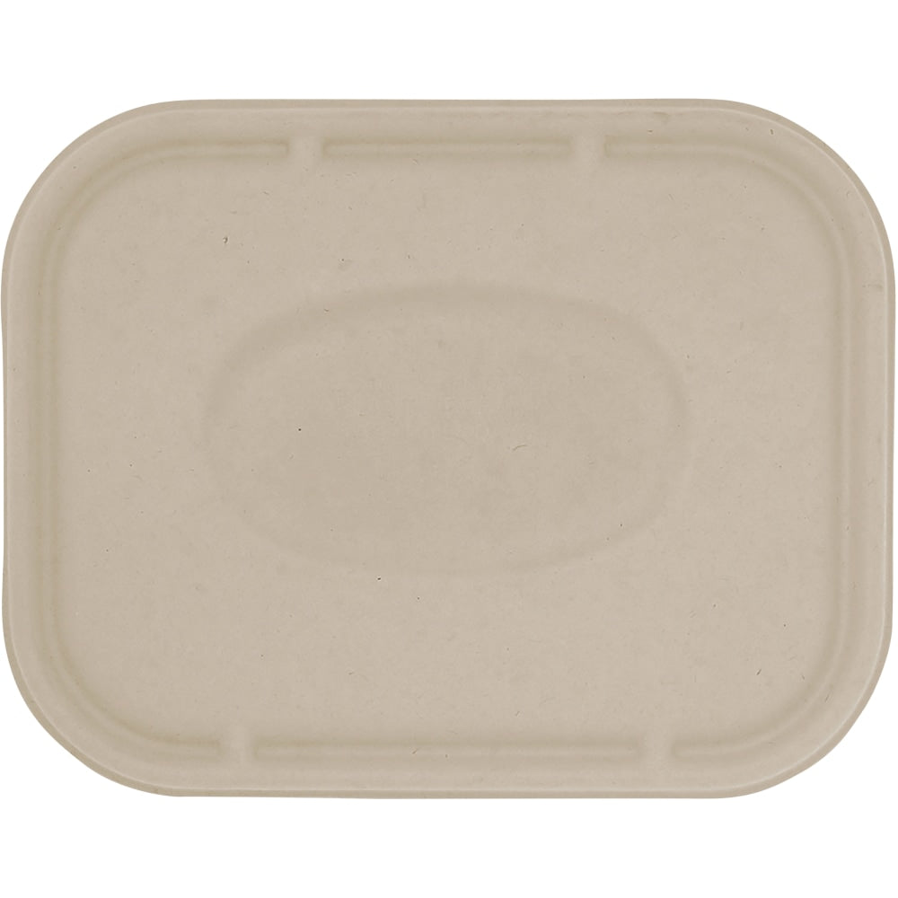World Centric Fiber Lids for Fiber Containers, 7.8 x 10.1 x 0.5, Natural, Paper, 400/Carton
