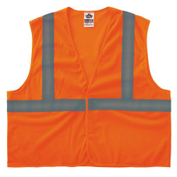 Ergodyne GloWear 8205HL-ECO Polyester Hi-Vis Vest, XS, 100% Recycled, Orange