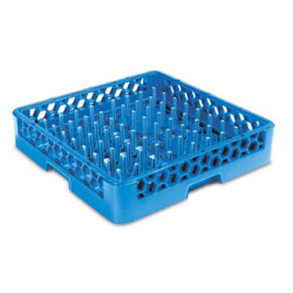 Carlisle OptiClean Polypropylene Plate And Tray Rack, 4inH x 19 3/4inW x 19 3/4inD, Blue