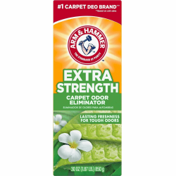 Arm & Hammer Extra-Strength Carpet Odor Eliminator, Original Scent, 30 Oz Box, Case Of 6