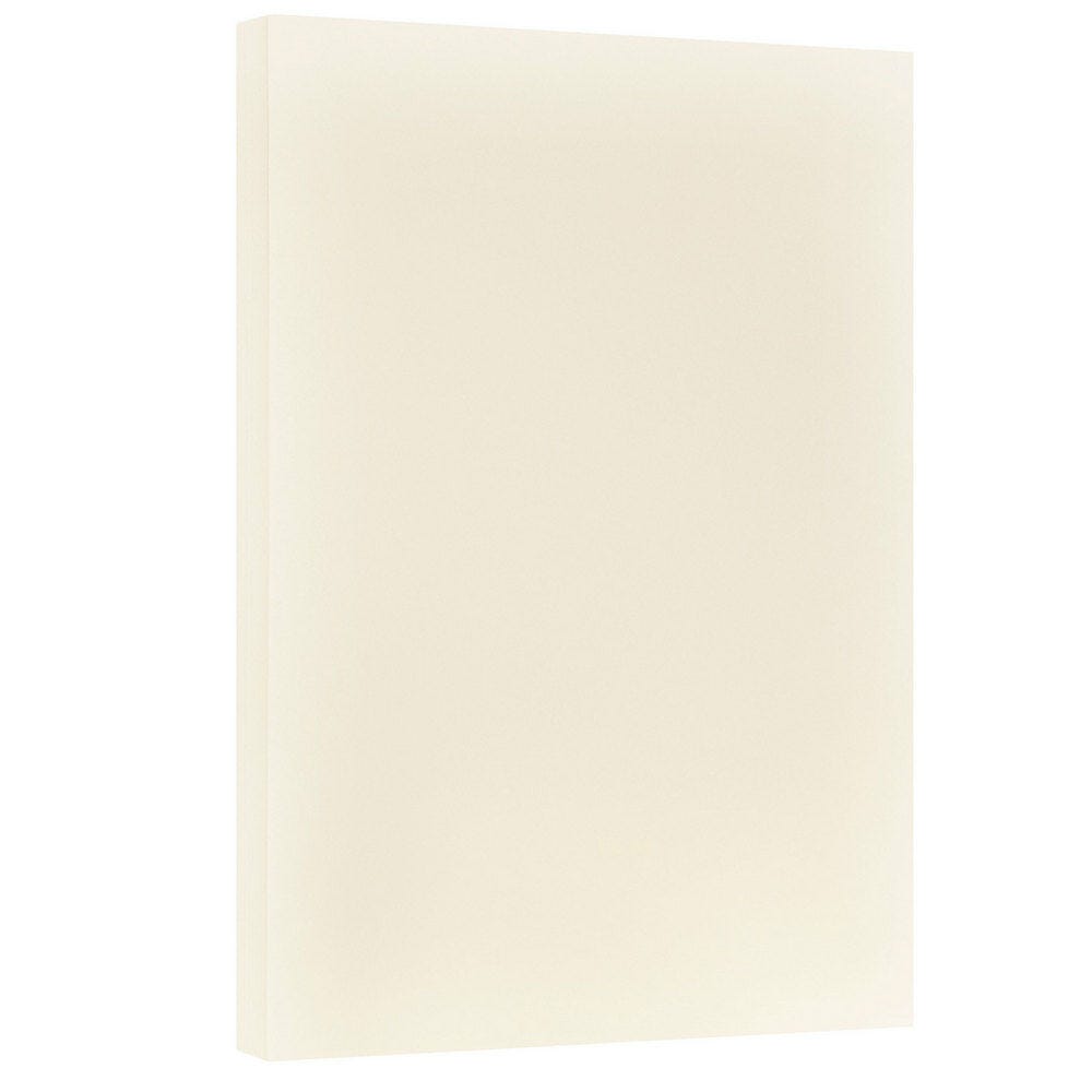 JAM Paper Vellum Bristol Card Stock, Creme, Ledger (11in x 17in), 67 Lb, Pack Of 250