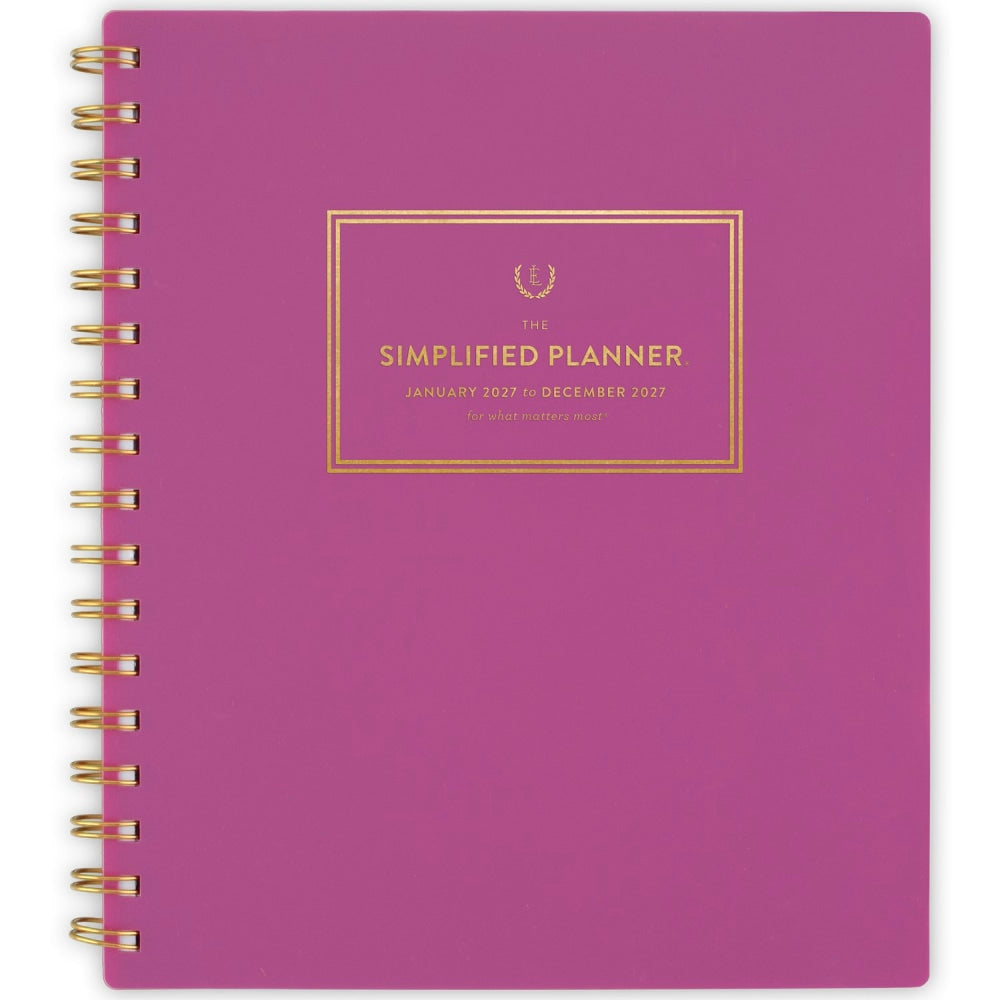 Simplified by Emily Ley for AT-A-GLANCE 2027 Weekly Monthly Planner, Nostalgia Pink, Medium, 7in x 8 3/4in