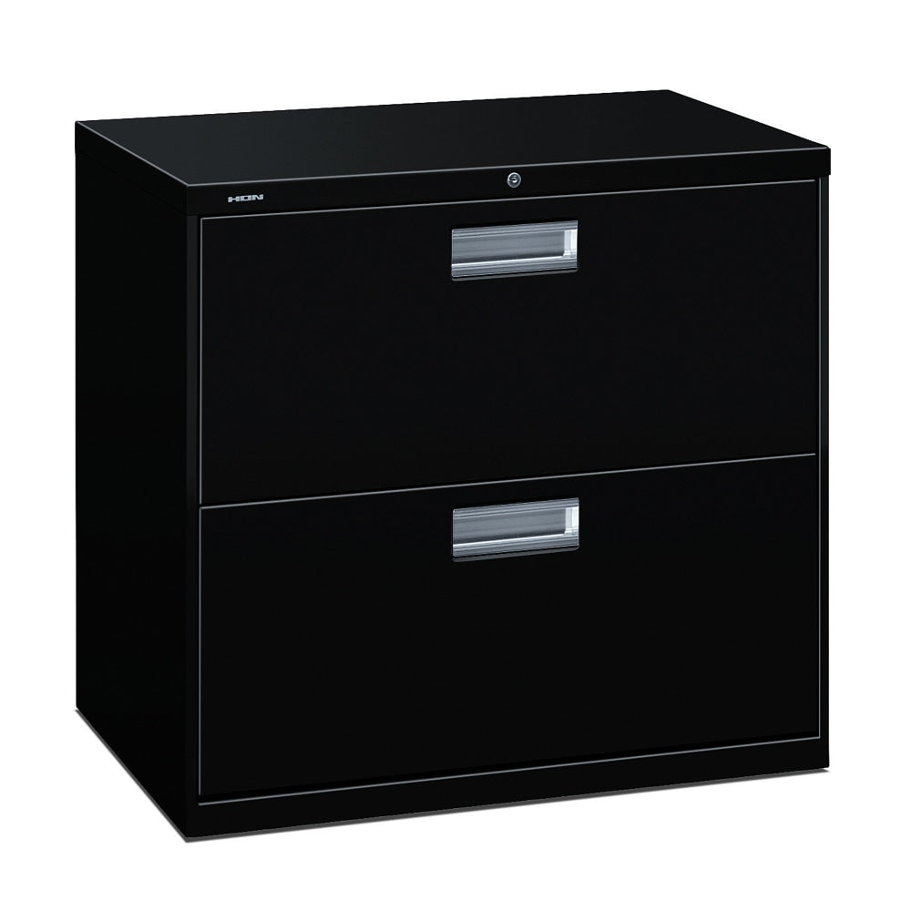 HON Brigade 600 Series Lateral File, 2 Drawers, 30inW x 18inD, Black