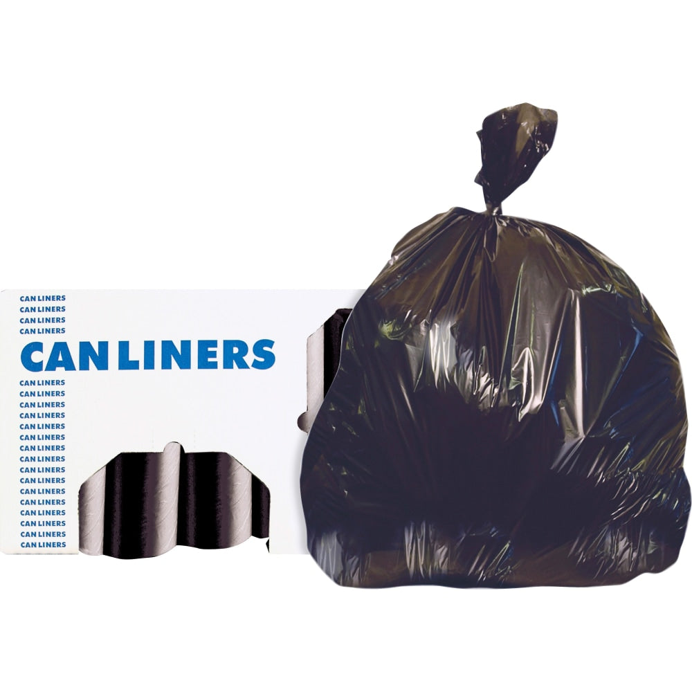 Heritage AccuFit RePrime Can Liners - 55 gal/55 lb Capacity - 40inx 53in x 0.90 mil (23 Micron) Thickness - Black - Resin - Can - 20/Roll - 5 / Carton