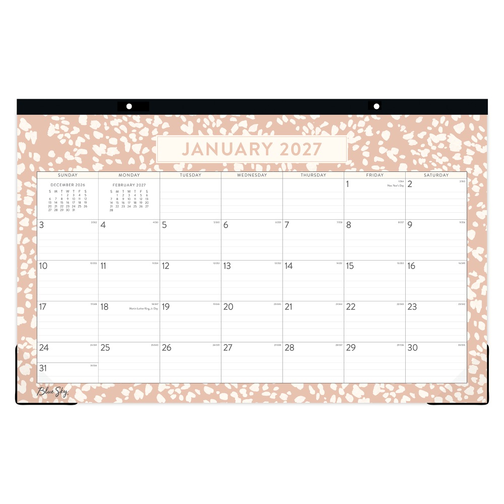 2027 Blue Sky Natalya Monthly Desk Pad Planning Calendar, 17x11, 0%, Natalya Theme, Jan-Dec, RY27