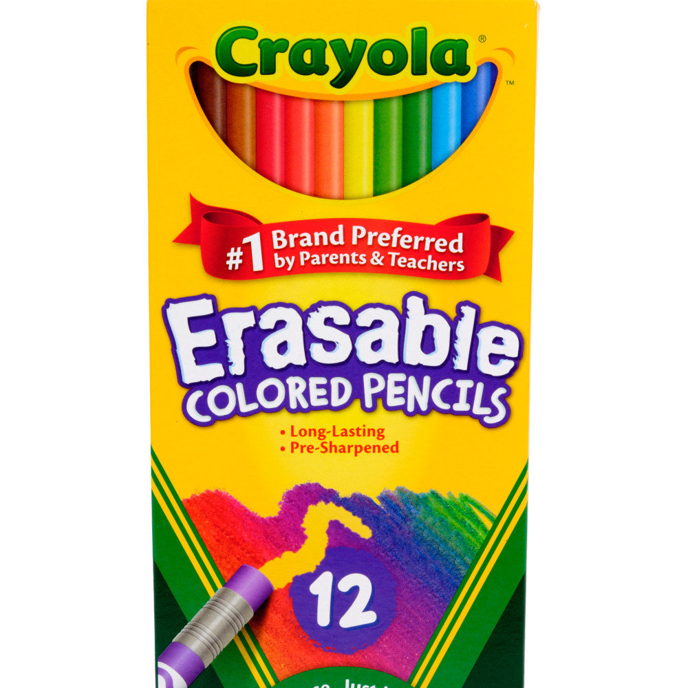 Crayola Erasable Colored Pencils, Pack Of 12 Pencils