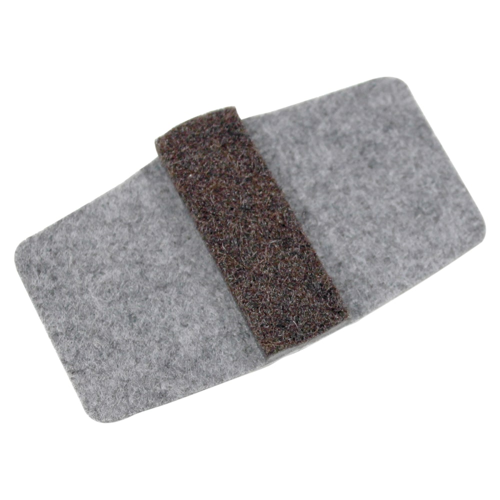 Lorell Wraparound Hard Floor Savers, 1 1/2, Gray, Set Of 16