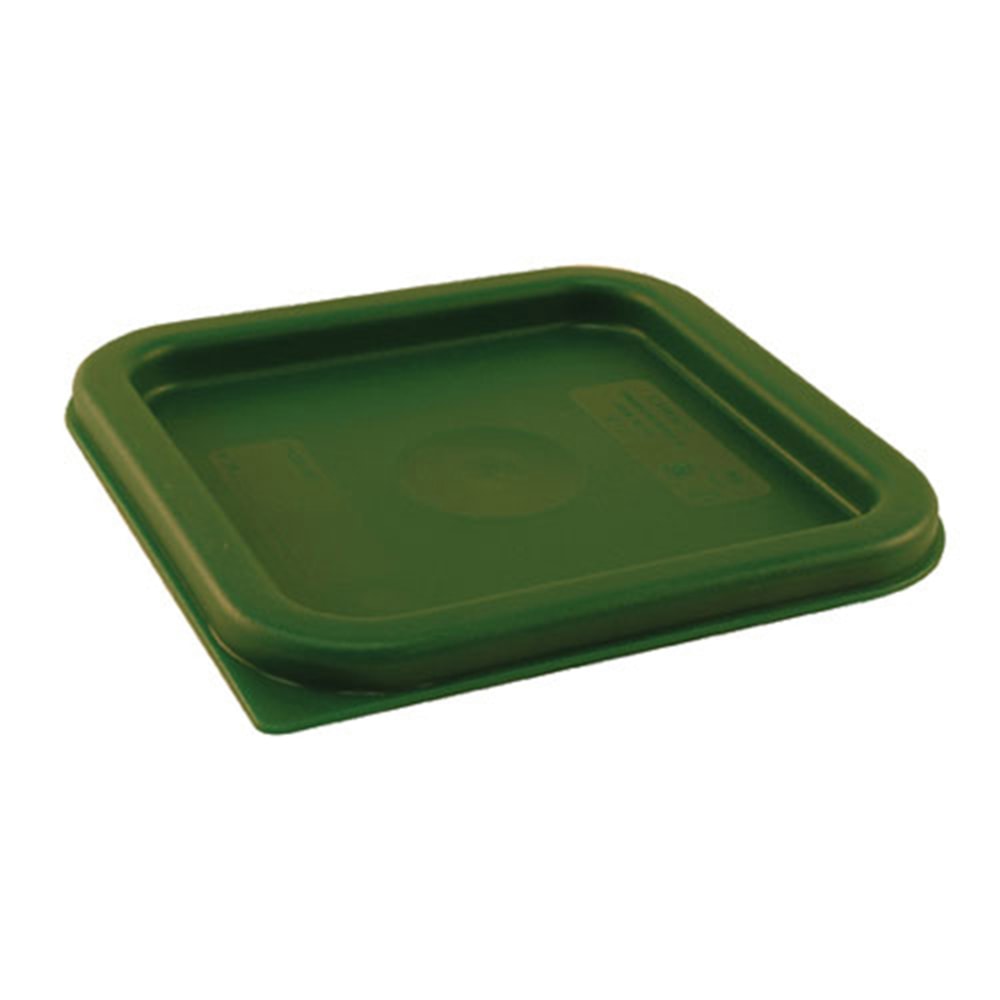 Cambro CamSquares Storage Container Cover, 11/16inH x 7 1/2inW x 7 1/2inD, 4 Qt, Green
