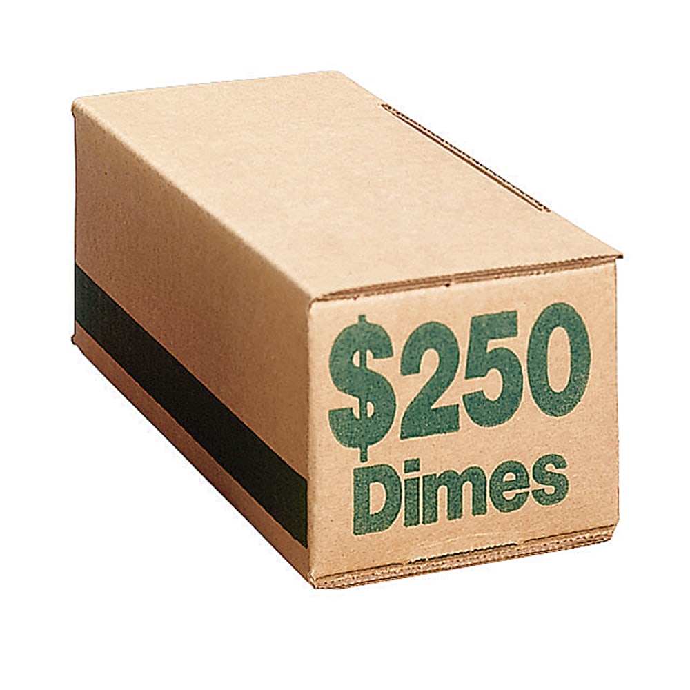 PM Company Coin Boxes, Dimes, $250.00, Bundle Of 50