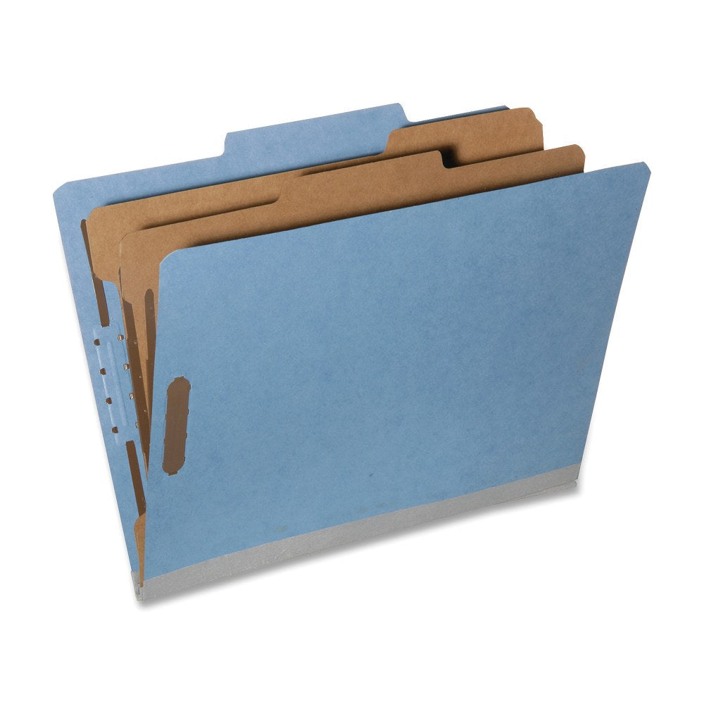 SKILCRAFT Tyvek Reinforced Classification Folders, Letter Size, Blue, Box Of 10 (AbilityOne 7530-01-418-1314)