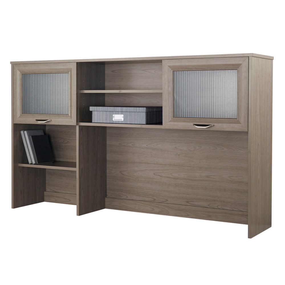 Realspace Magellan 58inW Hutch For Corner Or L-Shaped Computer Desks, Gray