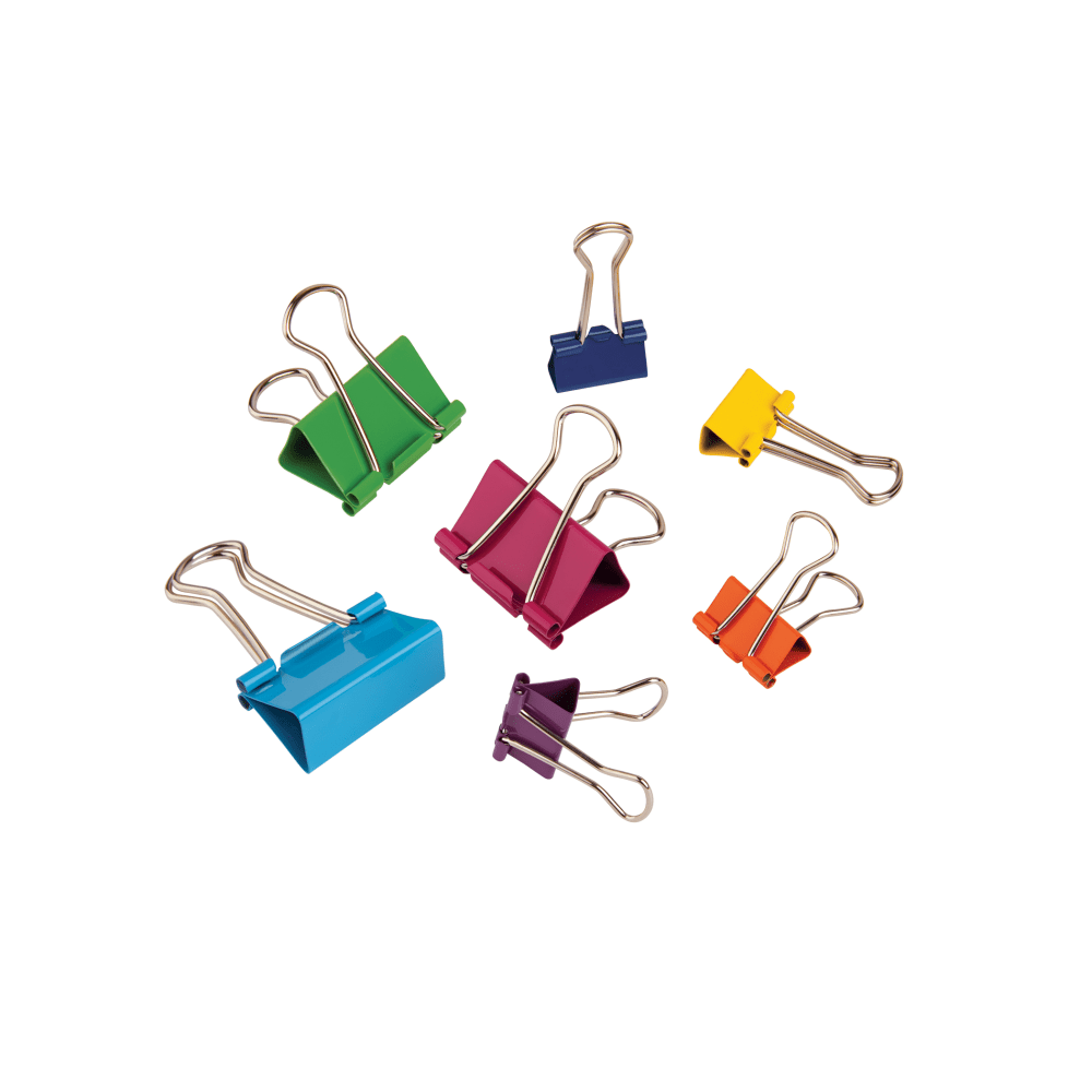 Office Depot Brand Fashion Binder Clips, Assorted Sizes, Assorted Colors, Pack Of 65