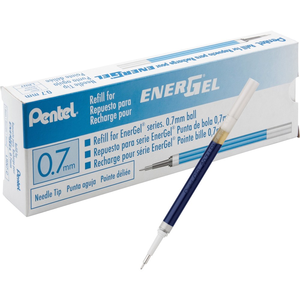 EnerGel Retractable Liquid Pen Refills - 0.70 mm , Medium Point - Blue Ink - Smudge Proof, Smear Proof, Quic - LRN7CBX