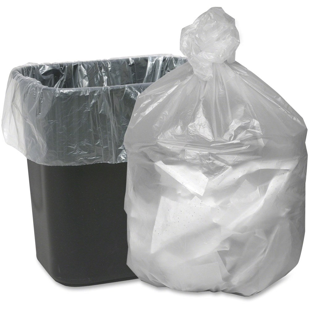 Webster 0.2 mil Trash Bags, 11 gal, 24inH x 24inW, Natural, 1000 Bags