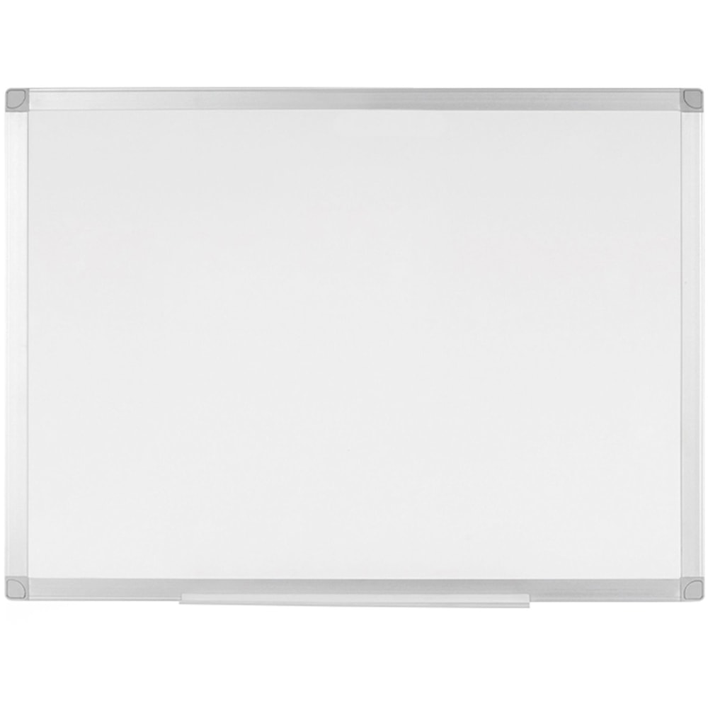 Bi silque Ayda Magnetic Dry-Erase Porcelain Whiteboard, 18in x 24in, Aluminum Frame With Silver Finish