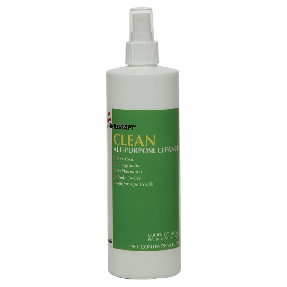 SKILLCRAFT General Purpose Detergent Spray, 16 Oz Bottle, Case of 12 (AbilityOne 7930 00 926 5280)