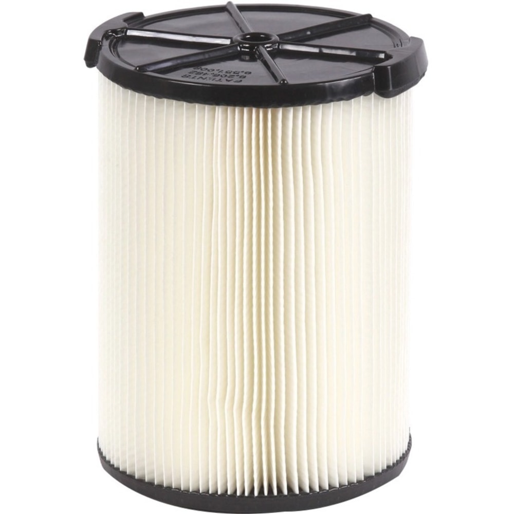 RIDGID Everyday Dirt 1-Layer Pleated Paper Filter - Washable Filter, Reusable - White, Black - Paper