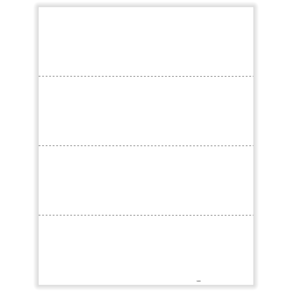 ComplyRight W-2 Blank Tax Forms, 4-Up (Horizontal), No Instructions, 8-1/2in x 11in, Pack Of 500 Forms, 5408B25
