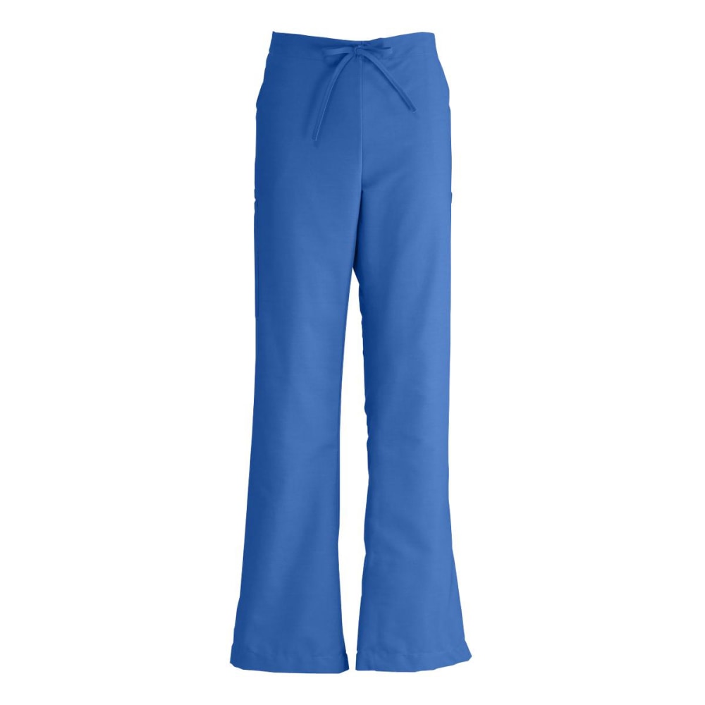 Medline ComfortEase Polyester/Cotton Modern Fit Ladies Tall Cargo Scrub Pants, 3X, Royal Blue