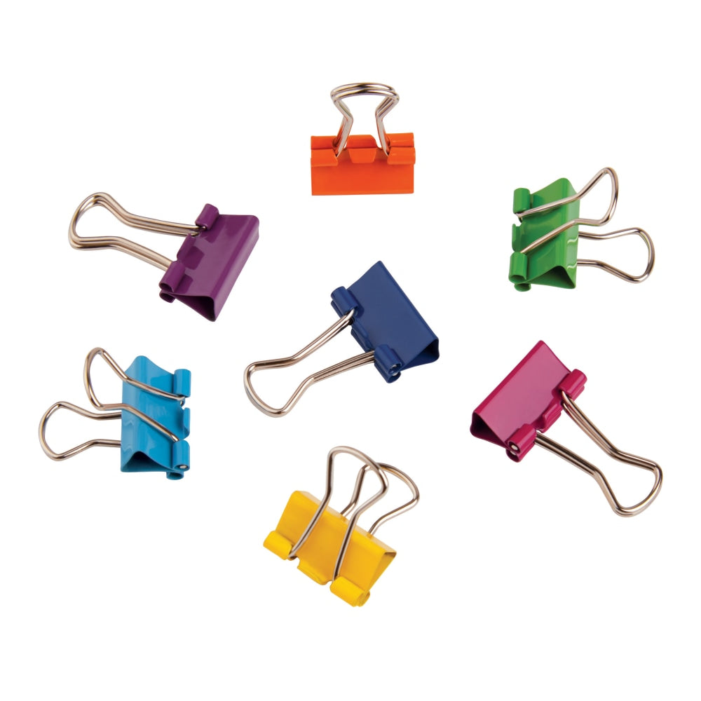 Office Depot Brand Fashion Binder Clips, 1/2in, Assorted Colors, Pack Of 60