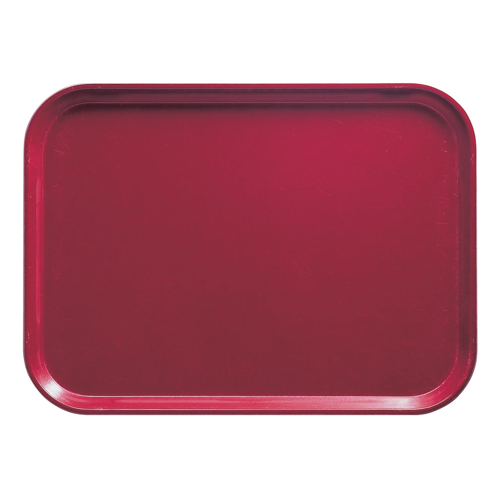 Cambro Camtray Rectangular Serving Trays, 14in x 18in, Cherry Red, Pack Of 12 Trays
