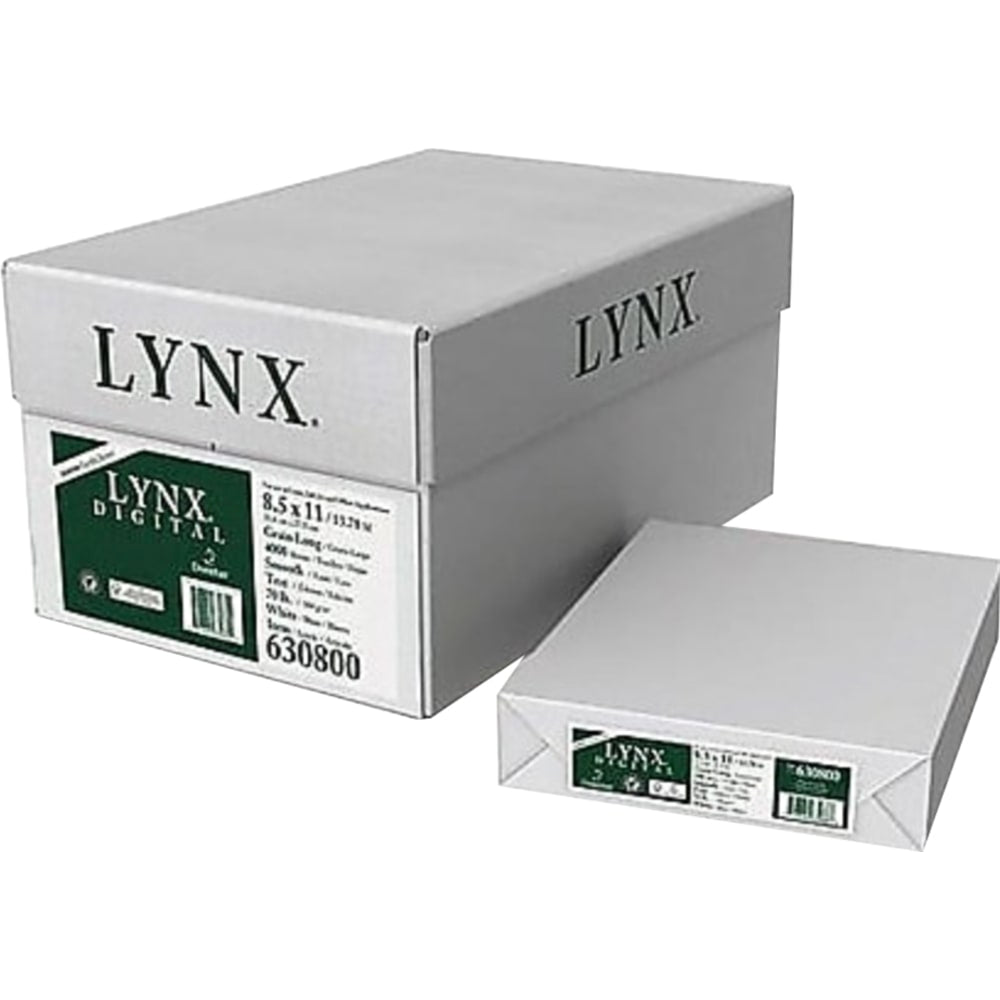 Domtar Lynx Digital Multipurpose Paper, 8 Reams, Letter Size (8-1/2in x 11in), 96 Brightness, 70 Lb, White, 500 Sheets Per Ream