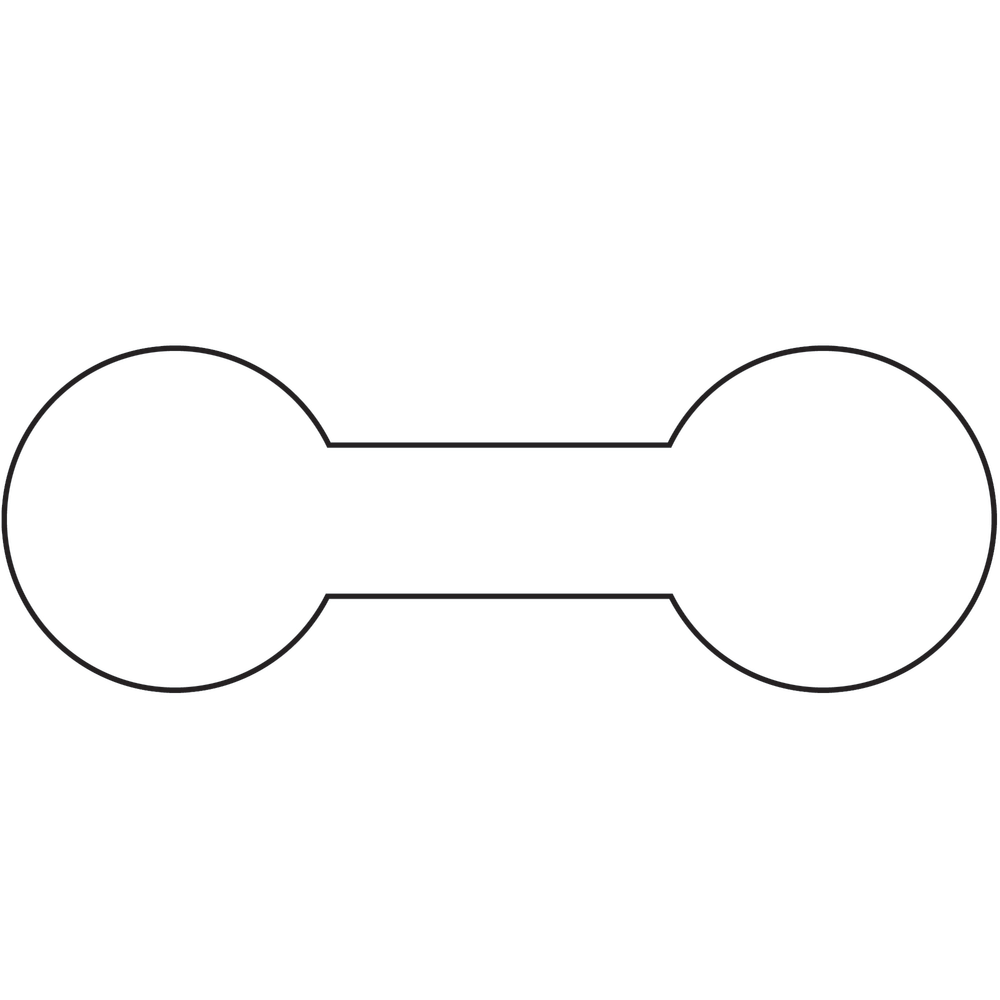 Partners Brand Barbell-Shape Merchandise Tags, 7/16in x 5/16in, White, Case Of 1,000