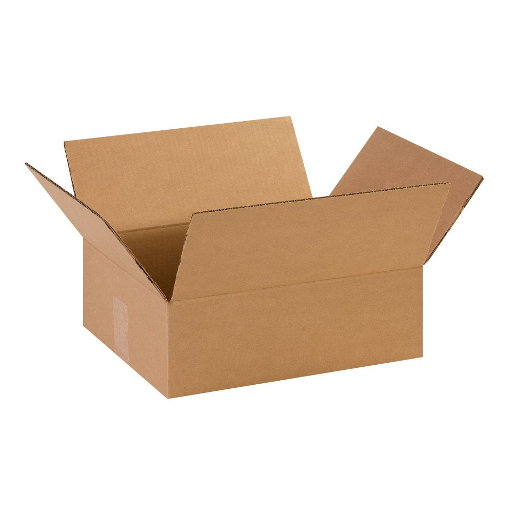 Partners Brand Flat Corrugated Boxes, 14in x 11in x 4 1/2in, Kraft, Pack Of 25