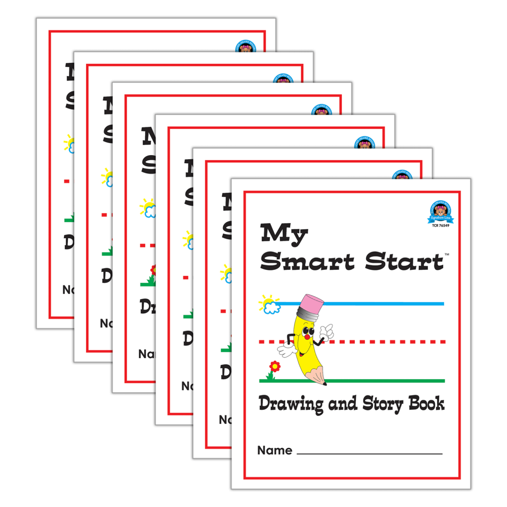 Teacher Created Resources Smart Start Handwriting Series Journals, Letter Size, 48 Sheets, Multicolor, Pack Of 6 Journals