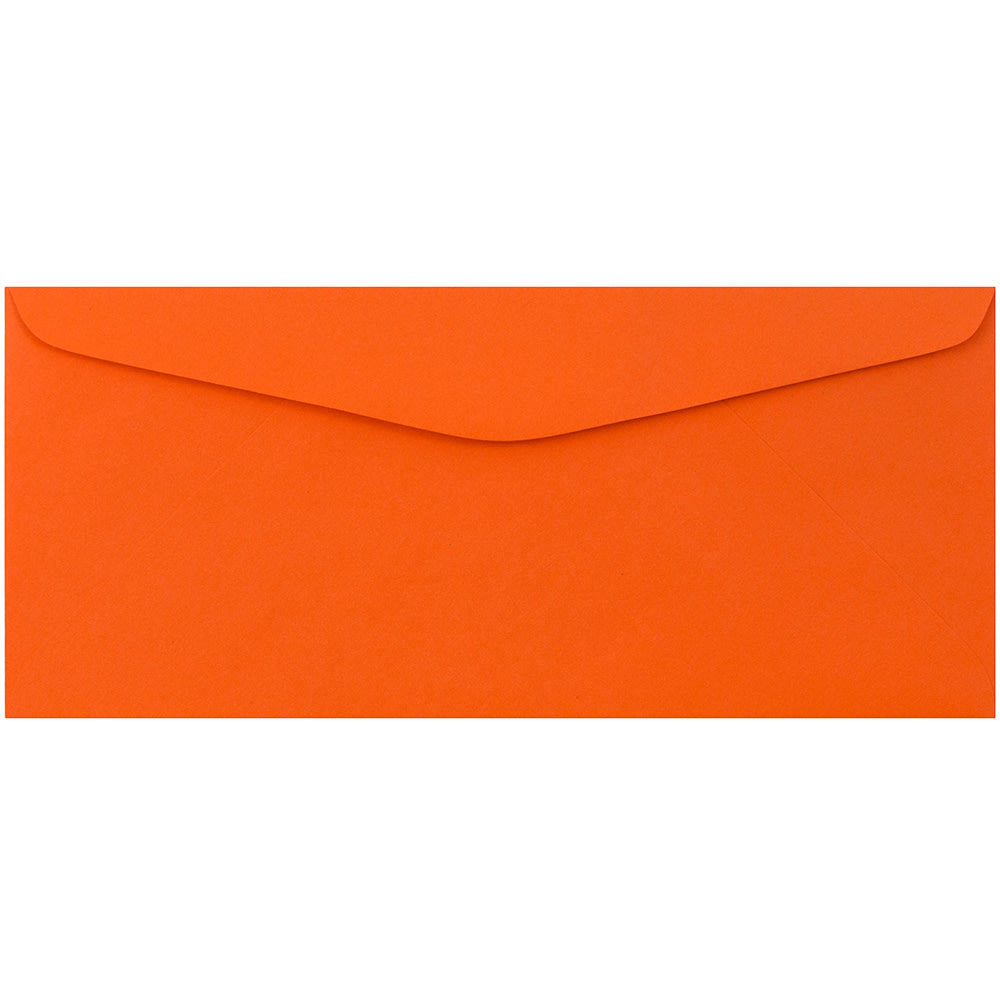 JAM Paper Booklet Envelopes, #9, Gummed Seal, Orange, Pack Of 50