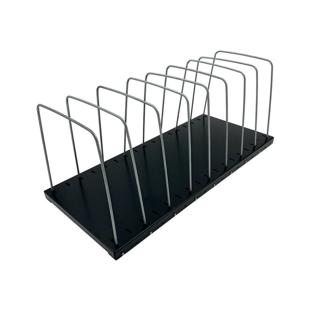 Huron Metal Wire Vertical Slots Organizer/Sorter, 8 Compartment(s), Vertical, 7.50inH x 18.25inW x 8inD, Black