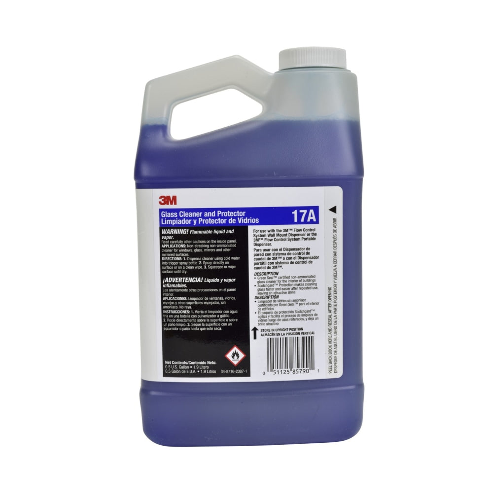 3M Flow Control Glass Cleaner Protector Concentrate, 17A With Scotchgard, 64 Oz