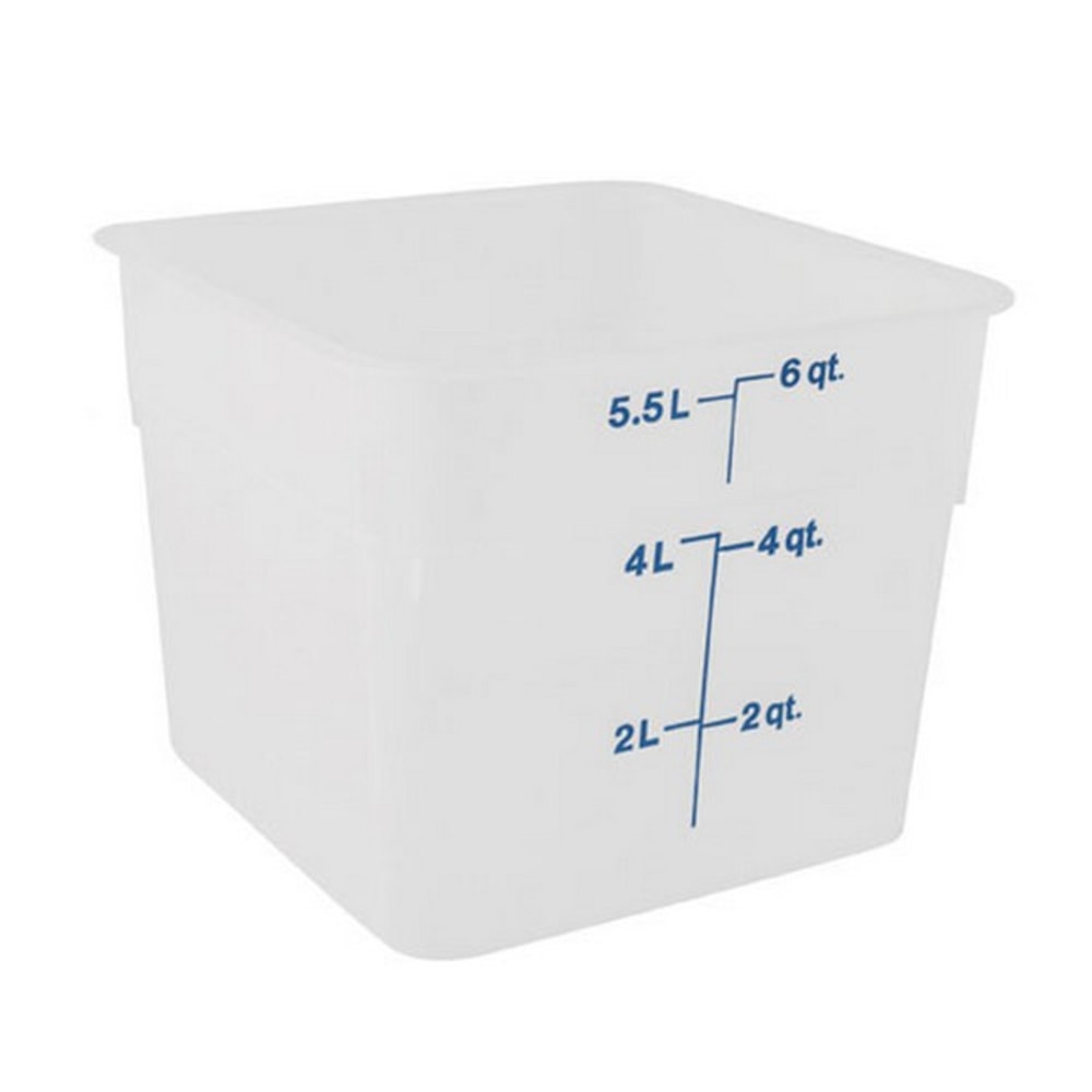 Cambro CamSquare Food Storage Container, 6 Qt, Semi-Clear