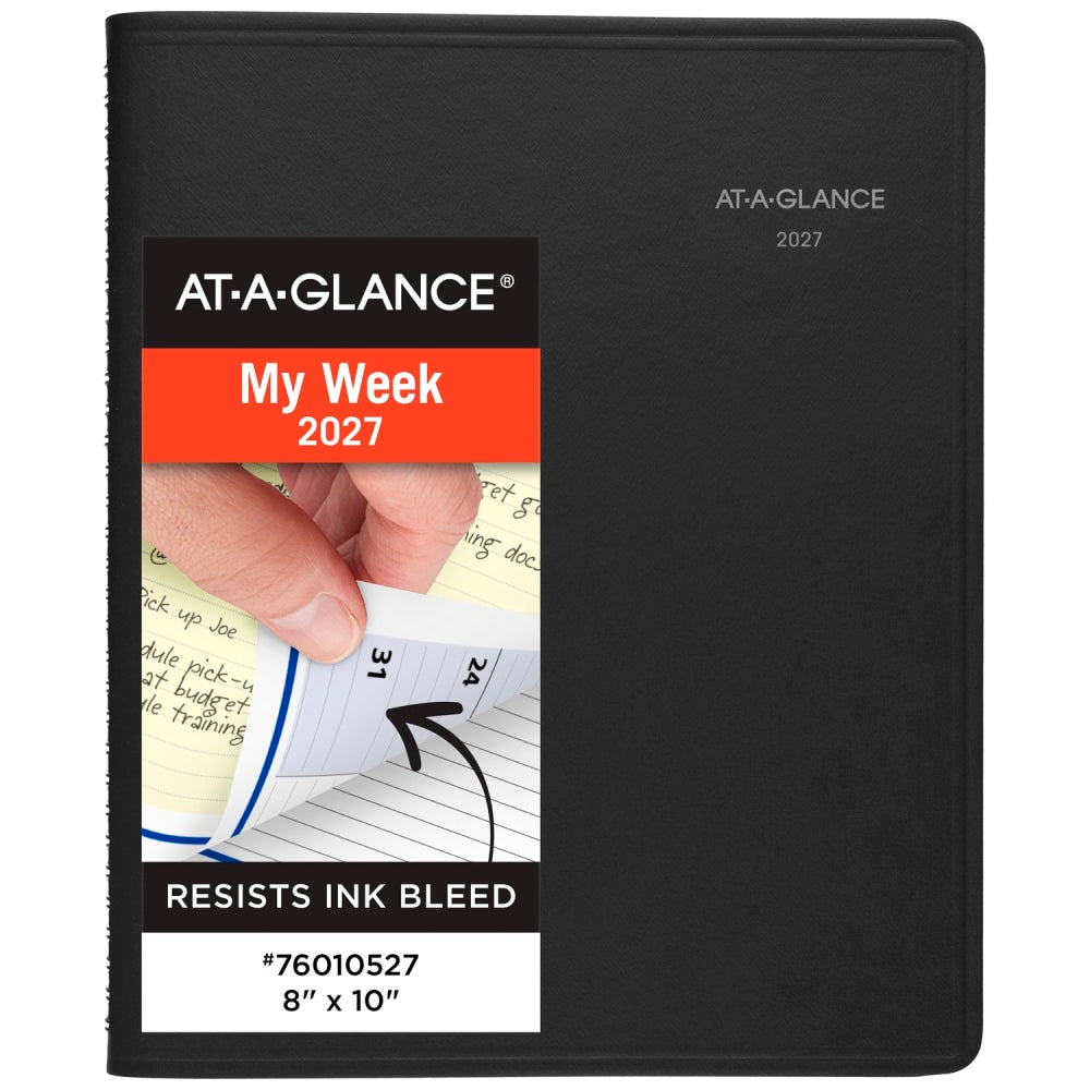 AT-A-GLANCE QuickNotes 2027 Weekly Monthly Appointment Book Planner, Black, Large, 8in x 10in