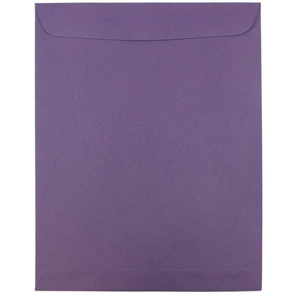 JAM Paper Open-End 10in x 13in Catalog Envelopes, Gummed Closure, Dark Purple, Pack Of 25